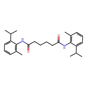 N~1~,N~6~-bis(2-isopropyl-6-methylphenyl)hexanediamide structure