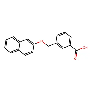 3-[(Naphthalen-2-yloxy)methyl]benzoic acid structure
