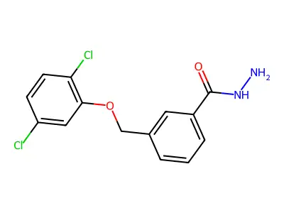 3-[(2,5-Dichlorophenoxy)methyl]benzoic acid hydrazide structure