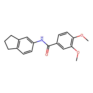 N-(2,3-Dihydro-1H-inden-5-yl)-3,4-dimethoxybenzamide structure