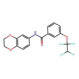 N-(2,3-dihydro-1,4-benzodioxin-6-yl)-3-(1,1,2,2-tetrafluoroethoxy)benzamide structure