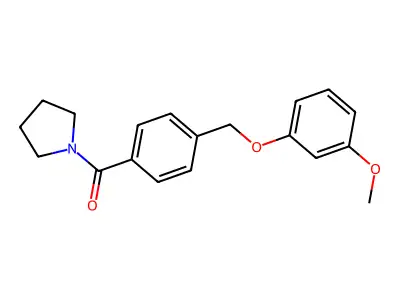 [4-[(3-Methoxyphenoxy)methyl]phenyl]-pyrrolidin-1-ylmethanone structure