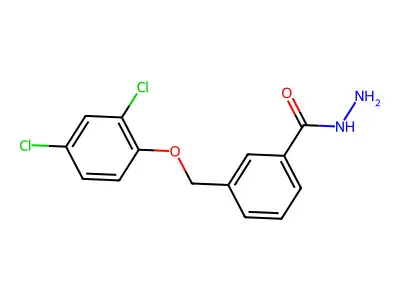 3-[(2,4-Dichlorophenoxy)methyl]benzohydrazide structure