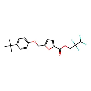 2,2,3,3-Tetrafluoropropyl 5-[(4-tert-butylphenoxy)methyl]furan-2-carboxylate structure