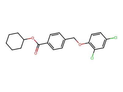 Cyclohexyl 4-[(2,4-dichlorophenoxy)methyl]benzoate structure