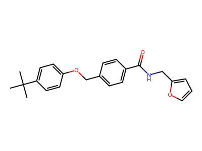 4-[(4-tert-butylphenoxy)methyl]-N-(furan-2-ylmethyl)benzamide structure