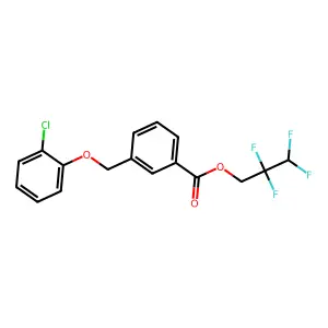 2,2,3,3-Tetrafluoropropyl 3-[(2-chlorophenoxy)methyl]benzoate structure