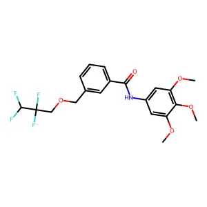 3-[(2,2,3,3-tetrafluoropropoxy)methyl]-N-(3,4,5-trimethoxyphenyl)benzamide structure
