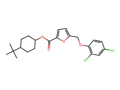 4-Tert-butylcyclohexyl 5-[(2,4-dichlorophenoxy)methyl]-2-furoate structure