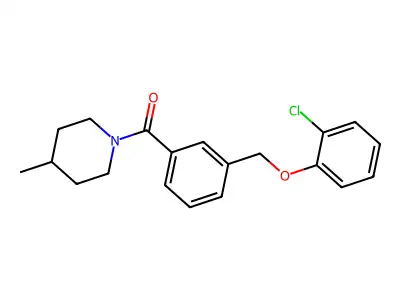[3-[(2-Chlorophenoxy)methyl]phenyl]-(4-methylpiperidin-1-yl)methanone structure