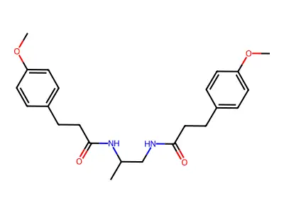 3-(4-methoxyphenyl)-N-[2-[3-(4-methoxyphenyl)propanoylamino]propyl]propanamide structure