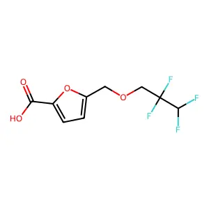 5-[(2,2,3,3-Tetrafluoropropoxy)methyl]furan-2-carboxylic acid structure