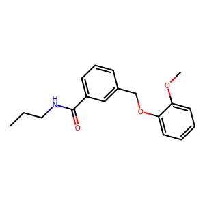 3-[(2-methoxyphenoxy)methyl]-N-propylbenzamide structure