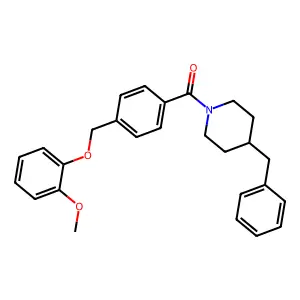4-Benzyl-1-{4-[(2-methoxyphenoxy)methyl]benzoyl}piperidine structure
