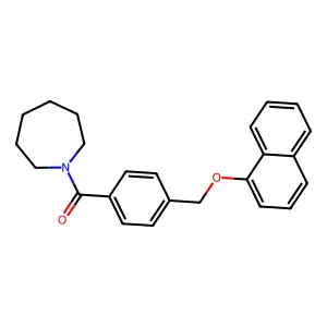 Azepan-1-yl-[4-(naphthalen-1-yloxymethyl)phenyl]methanone structure