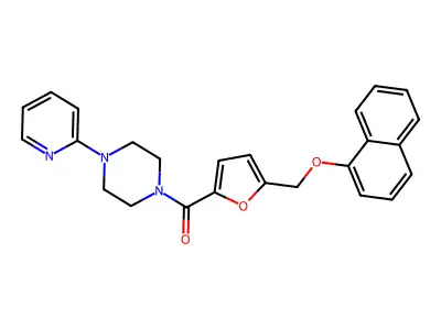 [5-(Naphthalen-1-yloxymethyl)furan-2-yl]-(4-pyridin-2-ylpiperazin-1-yl)methanone structure