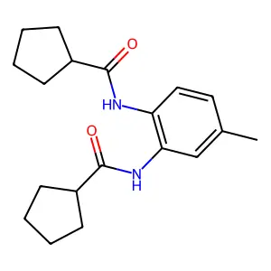 N-[2-(cyclopentanecarbonylamino)-4-methylphenyl]cyclopentanecarboxamide structure