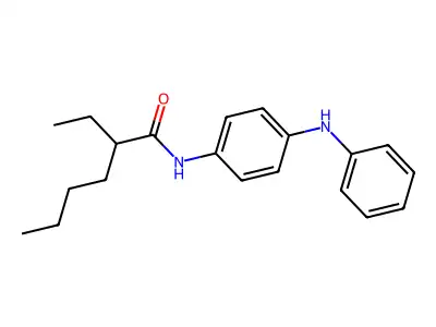 N-(4-anilinophenyl)-2-ethylhexanamide structure