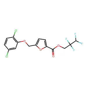 2,2,3,3-Tetrafluoropropyl 5-[(2,5-dichlorophenoxy)methyl]furan-2-carboxylate structure