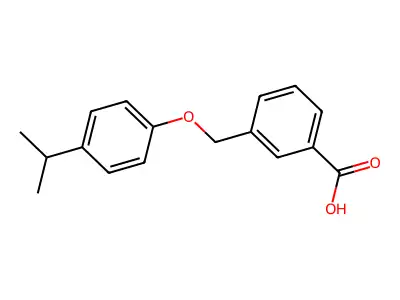 3-((4-Isopropylphenoxy)methyl)benzoic acid structure