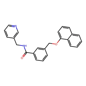 3-((1-Naphthalenyloxy)methyl)-N-(3-pyridinylmethyl)benzamide structure