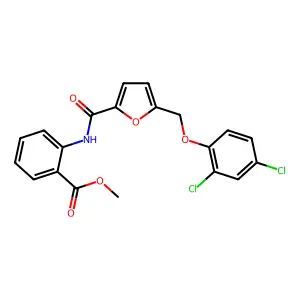 Methyl 2-({5-[(2,4-dichlorophenoxy)methyl]-2-furoyl}amino)benzoate structure