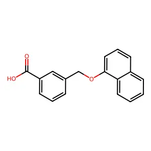 3-[(1-Naphthyloxy)methyl]benzoic acid structure