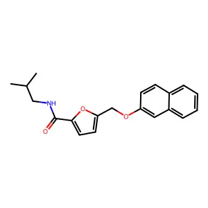N-(2-Methylpropyl)-5-[(2-naphthalenyloxy)methyl]-2-furancarboxamide structure