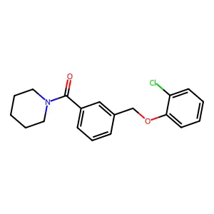 [3-[(2-Chlorophenoxy)methyl]phenyl]-piperidin-1-ylmethanone structure