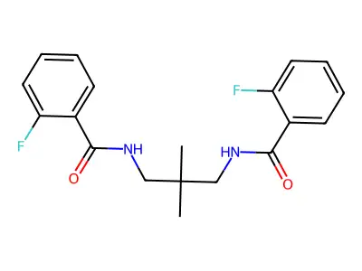 2-fluoro-N-{3-[(2-fluorobenzoyl)amino]-2,2-dimethylpropyl}benzamide structure