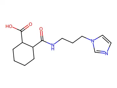 2-({[3-(1H-imidazol-1-yl)propyl]amino}carbonyl)cyclohexanecarboxylic acid structure