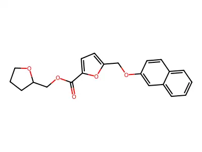 Oxolan-2-ylmethyl 5-(naphthalen-2-yloxymethyl)furan-2-carboxylate structure