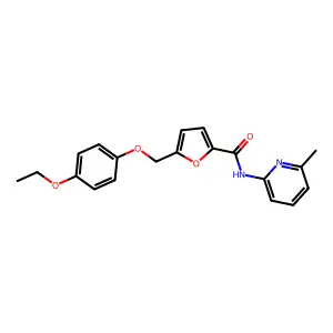 5-[(4-ethoxyphenoxy)methyl]-N-(6-methyl-2-pyridinyl)-2-furamide structure