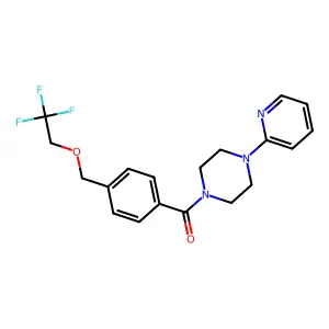 4-{[4-(2-Pyridinyl)-1-piperazinyl]carbonyl}benzyl 2,2,2-trifluoroethyl ether structure