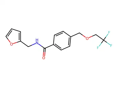N-(2-furylmethyl)-4-[(2,2,2-trifluoroethoxy)methyl]benzamide structure
