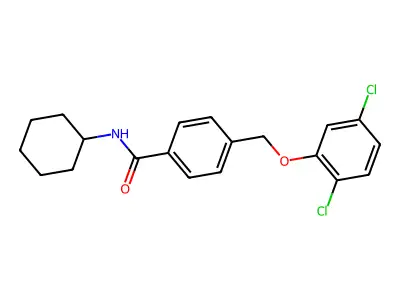 N-cyclohexyl-4-[(2,5-dichlorophenoxy)methyl]benzamide structure