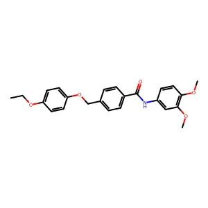 N-(3,4-dimethoxyphenyl)-4-[(4-ethoxyphenoxy)methyl]benzamide structure