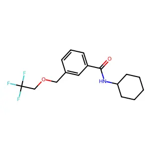 N-cyclohexyl-3-[(2,2,2-trifluoroethoxy)methyl]benzamide structure