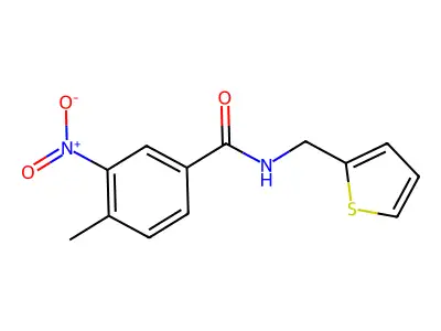 4-methyl-3-nitro-N-(thiophen-2-ylmethyl)benzamide structure