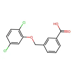 3-[(2,5-Dichlorophenoxy)methyl]benzoic acid structure