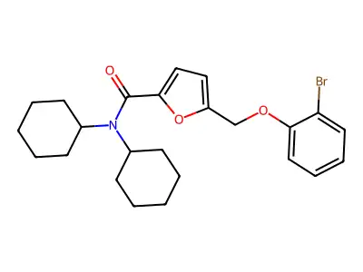 5-((2-Bromophenoxy)methyl)-N,N-dicyclohexyl-2-furancarboxamide structure