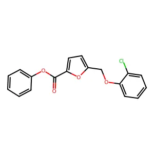 Phenyl 5-[(2-chlorophenoxy)methyl]furan-2-carboxylate structure