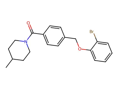 [4-[(2-Bromophenoxy)methyl]phenyl]-(4-methylpiperidin-1-yl)methanone structure