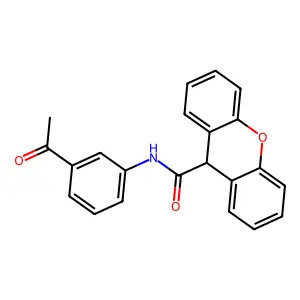 N-(3-acetylphenyl)-9H-xanthene-9-carboxamide structure