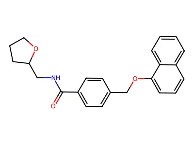 4-(naphthalen-1-yloxymethyl)-N-(oxolan-2-ylmethyl)benzamide structure