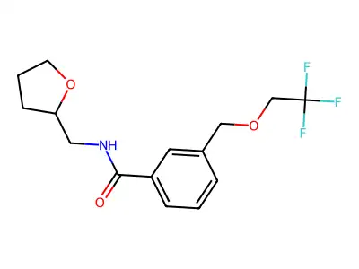 N-[(Tetrahydro-2-furanyl)methyl]-3-[(2,2,2-trifluoroethoxy)methyl]benzamide structure