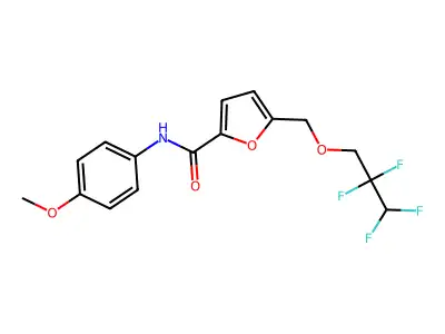 N-(4-methoxyphenyl)-5-(2,2,3,3-tetrafluoropropoxymethyl)furan-2-carboxamide structure
