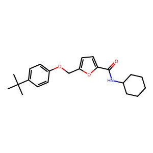 5-[(4-tert-butylphenoxy)methyl]-N-cyclohexylfuran-2-carboxamide structure