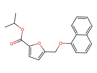 Propan-2-yl 5-[(naphthalen-1-yloxy)methyl]furan-2-carboxylate structure