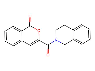 3-(3,4-dihydro-2(1H)-isoquinolinylcarbonyl)-1H-isochromen-1-one structure